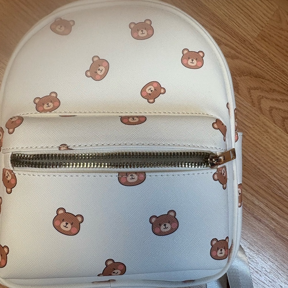 Cute Bear Print Mini Backpack - Picture 6 of 7